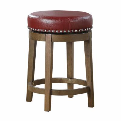 Westby Collection 24" Round Swivel Counter Height Stool in Red - 5681RED-24