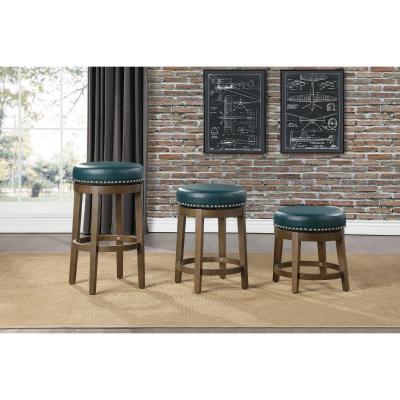 Westby Collection 24" Round Swivel Counter Height Stool in Green - 5681GEN-24