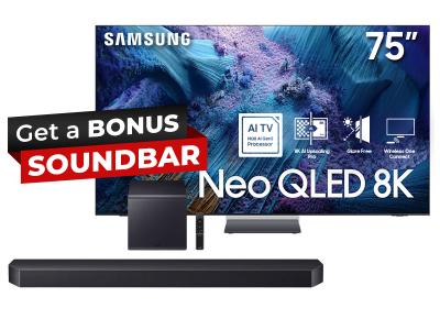 75" Samsung 8K AI Smart TV + Q-series Soundbar Bundle - QN75QN990FFXZC-HW-Q900F