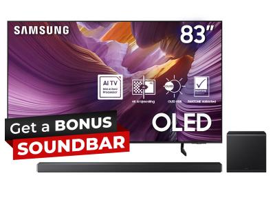 83" Samsung OLED 4K Vision AI Smart TV + Q-Series Soundbar - QN83S85FAEXZC-HW-QS700F/ZC