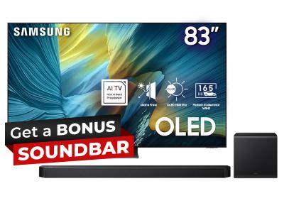 83" Samsung 4K AI TV + Q-series Soundbar Bundle - QN83S95FAEXZC-HW-Q800F/ZC (2025)