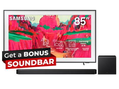 85" Samsung The Frame Pro AI TV + Q-series Soundbar - QN85LS03FWFXZC-HW-Q800F/ZC