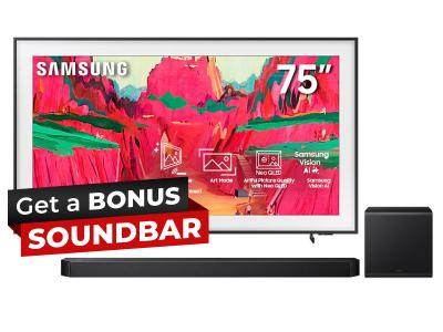 75" Samsung The Frame Pro AI TV + Q-series Soundbar - QN75LS03FWFXZC-HW-Q800F/ZC