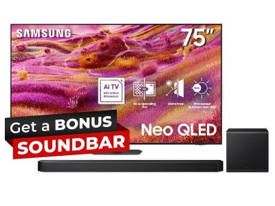 75" Samsung Neo QLED TV + Q-Series Soundbar - QN75QN92FAFXZC-HW-Q800F/ZC