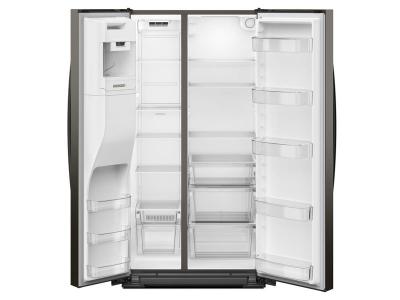36" Whirlpool Wide Side-by-Side Refrigerator in Black Stainless - WRSC5536RV