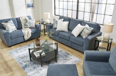 Cashton Ottoman in Blue - 4060514