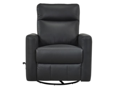 Figaro Collection Swivel Glider Recliner in Black - 9658BLK-1G