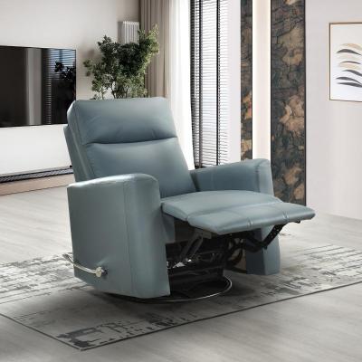 Figaro Collection Swivel Glider Recliner in Blue - 9658BUE-1G