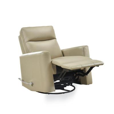Figaro Collection Swivel Glider Recliner in Latte - 9658LTE-1G