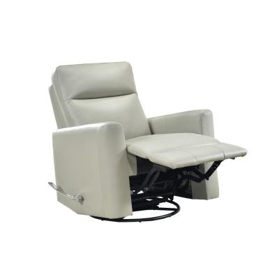 Figaro Collection Swivel Glider Recliner in Silver - 9658SVE-1G