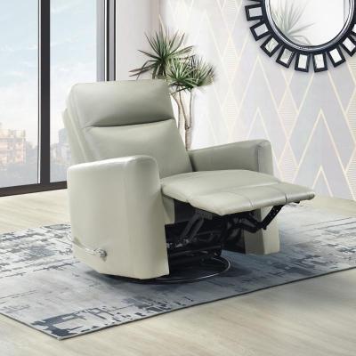Figaro Collection Swivel Glider Recliner in Silver - 9658SVE-1G