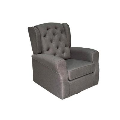 Fiona Collection Swivel Glider Chair in Charcoal - 92068CHR-1G