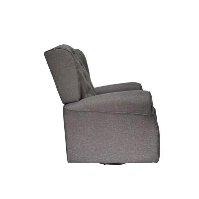 Fiona Collection Swivel Glider Chair in Charcoal - 92068CHR-1G