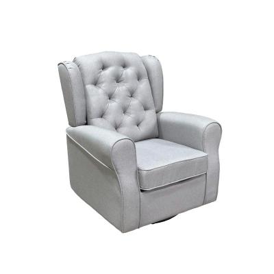 Fiona Collection Swivel Glider Chair in Light Grey - 92068LGY-1G