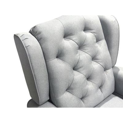 Fiona Collection Swivel Glider Chair in Light Grey - 92068LGY-1G