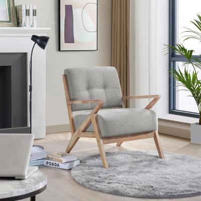 Ollen Collection Stationary Fabric Accent Chair - 1211GY-1