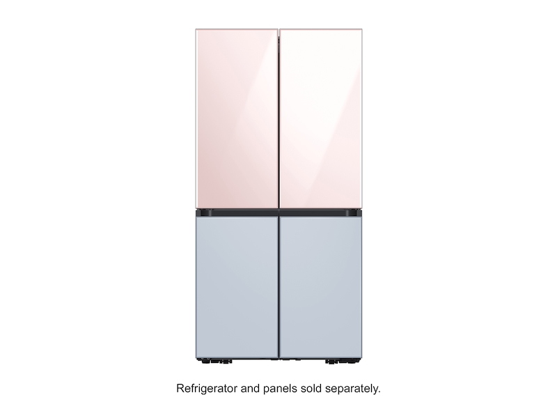 Samsung Bespoke 4-Door Flex Refrigerator Panel in Rose Pink Glass - RA-F18DUU32/AA