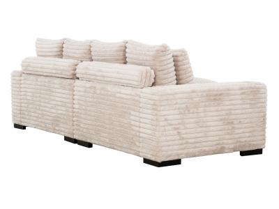 Cuddler Sofa Chaise in Taupe - C-CUDDLER-T-K