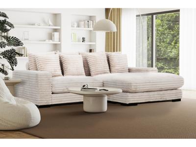 Cuddler Sofa Chaise in Taupe - C-CUDDLER-T-K