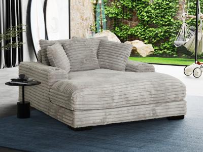 Cuddler Oversized Chaise in Grey - C-CUDDLER-GRY-OC