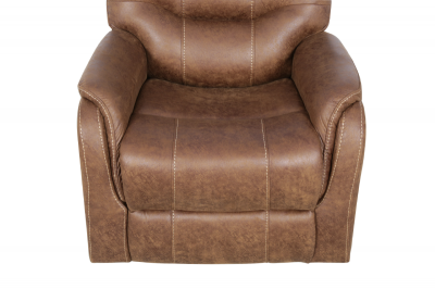 Mazin Furniture Hughes Polished Micro Power Lift Chair in Brown - 99976BRW-1LT