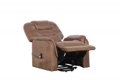 Mazin Furniture Hughes Polished Micro Power Lift Chair in Brown - 99976BRW-1LT