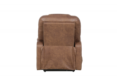 Mazin Furniture Hughes Polished Micro Power Lift Chair in Brown - 99976BRW-1LT