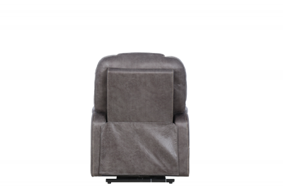 Mazin Furniture Hughes Polished Micro Power Lift Chair in Grey - 99976DGY-1LT