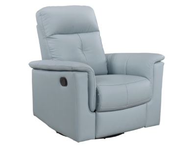 Mazin Furniture Power Glider Leather Match Recliner in Sky Blue - M-9620PBLU-1G