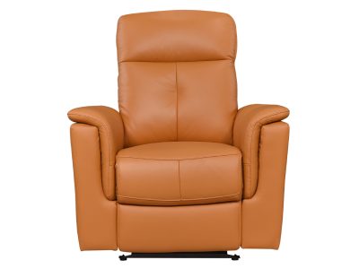 Mazin Furniture Power Glider Leather Match Recliner in Orange - M-9620PRNG-1G