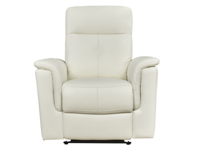 Mazin Furniture Power Glider Leather Match Recliner in White - M-9620PWHT-1G