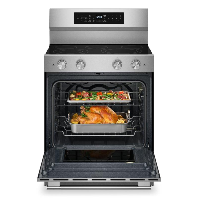 30" Kitchenaid 5.3 Cu. Ft. Freestanding Electric Range with Convection Cooking Modes - YKFES530SPS