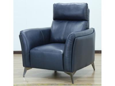 Louise Leather Chair in Navy - LOUISE-CHAIR