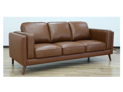 Madeline Leather Sofa in Brown - MADELINE-SOFA
