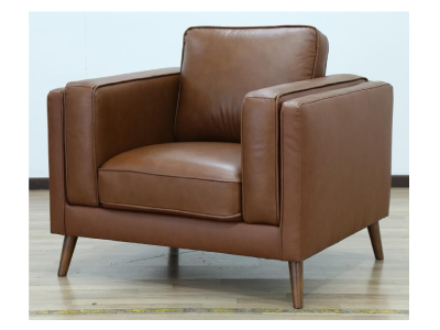 Madeline Leather Chair in Brown - MADELINE-CHAIR