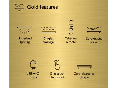 39" Serta Baselogic Gold Twin XL Adjustable Base - 39XL-BASELOGIC-GOLD