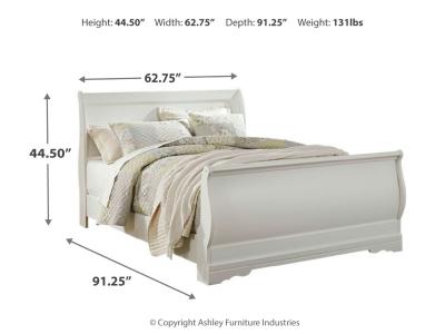 Signature Design by Ashley Anarasia Queen Sleigh Bed, Dresser, Mirror and Nightstand - B129B9