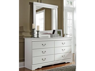 Signature Design by Ashley Anarasia Queen Sleigh Bed, Dresser, Mirror and Nightstand - B129B9