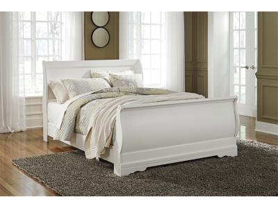 Signature Design by Ashley Anarasia Queen Sleigh Bed, Dresser, Mirror and Nightstand - B129B9