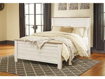 Signature Design by Ashley Willowton Queen Panel Bed, Dresser, Mirror, Chest and 2 Nightstands - B267B34