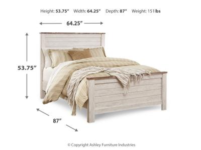 Signature Design by Ashley Willowton Queen Panel Bed, Dresser, Mirror, Chest and 2 Nightstands - B267B34