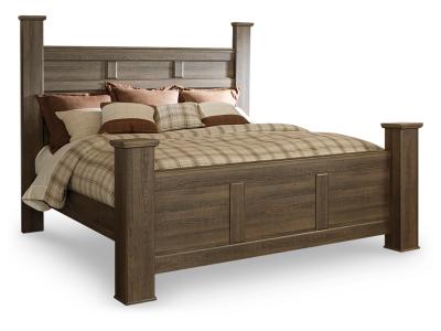 Signature Design by Ashley Juararo King Poster Bed, Dresser, Mirror and Nightstand - B251B24