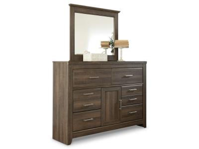 Signature Design by Ashley Juararo King Poster Bed, Dresser, Mirror and Nightstand - B251B24