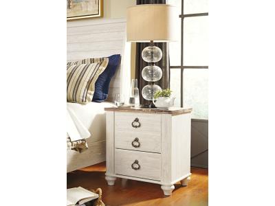 Signature Design by Ashley Willowton Queen Panel Bed, Dresser, Mirror and 2 Nightstands - B267B35