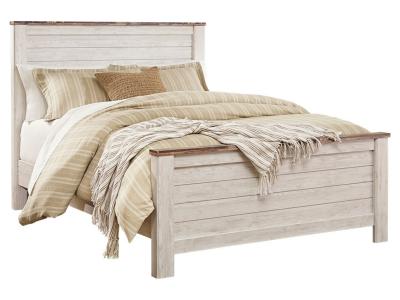 Signature Design by Ashley Willowton Queen Panel Bed, Dresser, Mirror and 2 Nightstands - B267B35