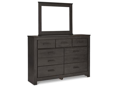 Signature Design by Ashley Brinxton King Panel Bed, Dresser, Mirror and Nightstand - B249B8