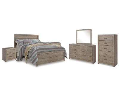Signature Design by Ashley Culverbach Queen Panel Bed with Dresser and Mirror, Chest and 2 Nightstands - B070B13