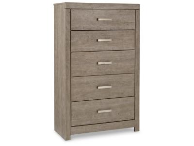 Signature Design by Ashley Culverbach Queen Panel Bed with Dresser and Mirror, Chest and 2 Nightstands - B070B13