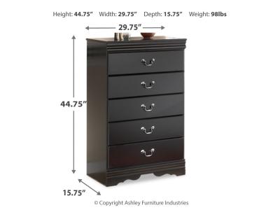 Signature Design by Ashley Huey Vineyard Queen Sleigh Bed with Dresser, Mirror and Chest of Drawers - B128B23