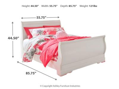 Signature Design by Ashley Anarasia Full Sleigh Bed with Dresser, Mirror and Nightstand - B129B13